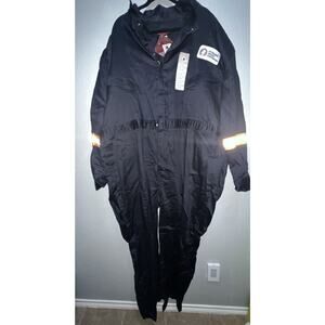 NWT Bulwark FR Coveralls Men’s 58R W/ Logo Blue Flame Resistant Long Sleeve 9.1